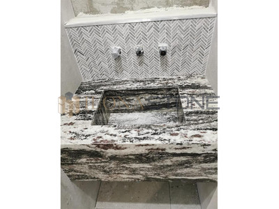 Раковина в ванную комнату с мойкой из искусственного камня