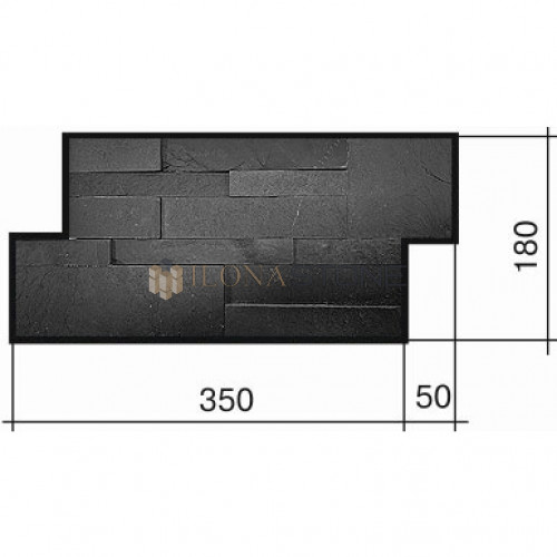 3D панель Сланец Модерн чёрный